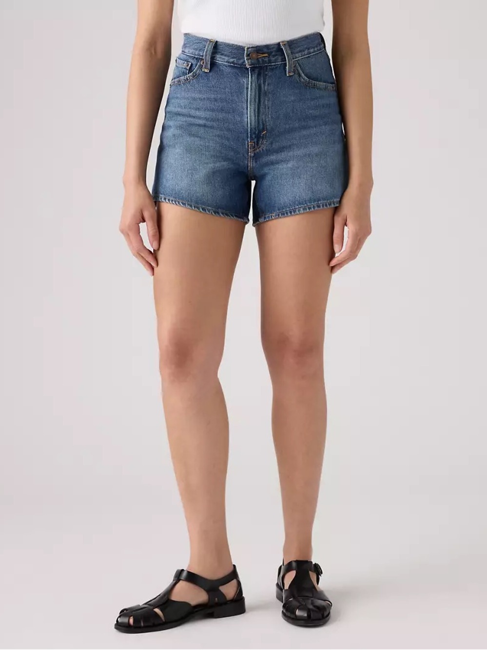 Levi’s High-Rise Mom Shorts size 28 Blue Denim Women’s Shorts Medium Wash